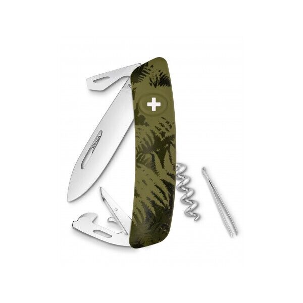 

Swiza C03, olive fern, 11 ф., штопор (KNI.0030.2050)