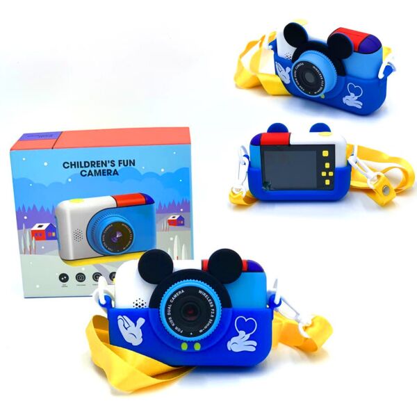 

Детский цифровой фотоаппарат Fun Camera, 2 камеры, 1080 FHD, MP3, игры, синий