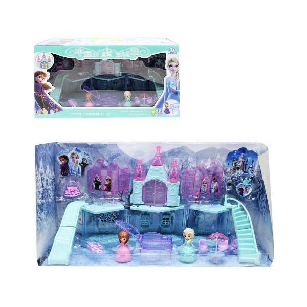

Девочкам Замок "FROZEN" озвучен, со светом, в коробке 2820-B р.53*21*28см