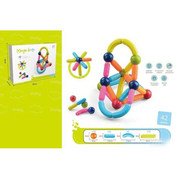 

Конструктор Magnetic CH-1025 МАГНИТНЫЙ - Фигуры (42 дет.)