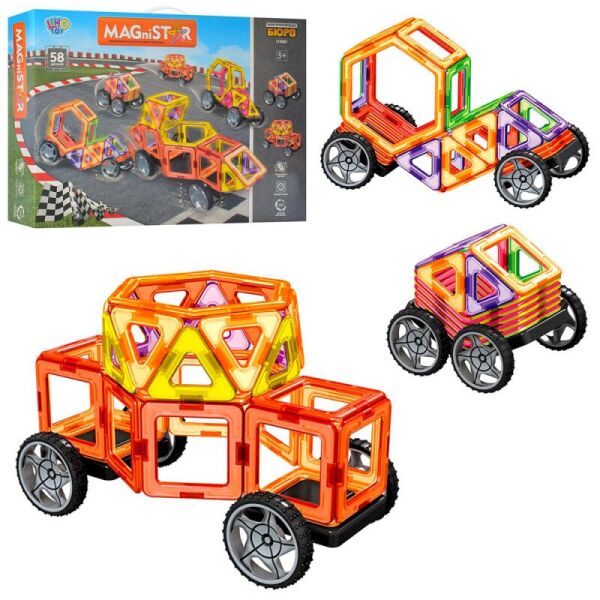 

Конструктор LIMO TOY 3002 магнитный - Транспорт (58 дет.)