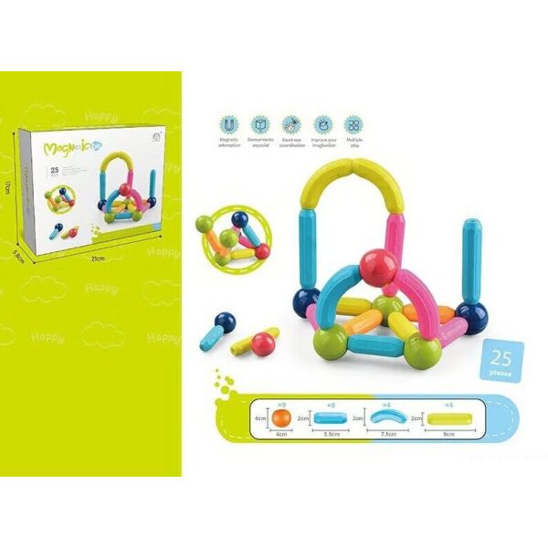 

Конструктор Magnetic CH-1023 МАГНИТНЫЙ - Фигуры (25 дет.)