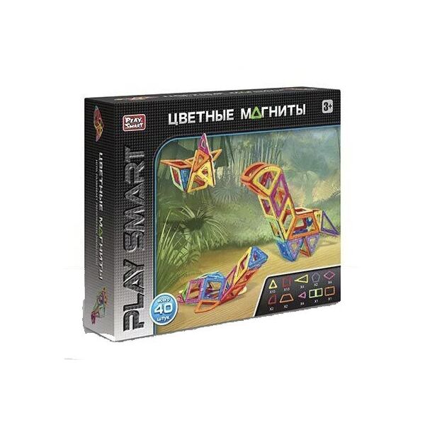 

Конструктор Play Smart 2470 МАГНИТНЫЙ - Динозавры (40 дет.)
