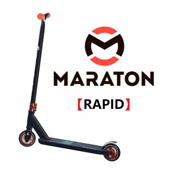 

Самокат для трюков Maraton Rapid Колеса 110 мм,HIC Черно-оранжевый