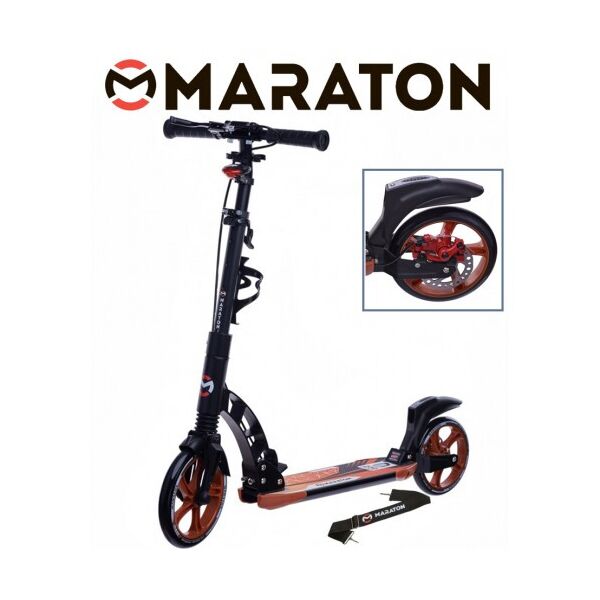 

Самокат Maraton Dynamic Disc (2021) оранжевый + Led фонарик