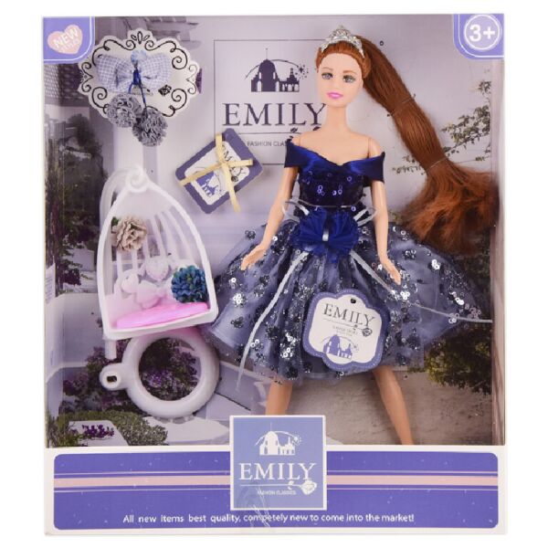 

Кукла шарнирная "Emily" QJ Toys QJ089 с аксессуарами, 29 см