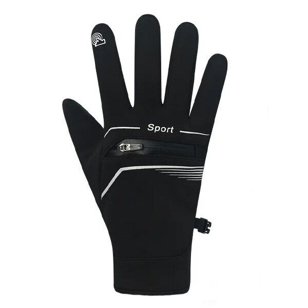 

Мужские перчатки BR-S Sport сенсорные с карманом на молнии черные р. XL 1500063460
