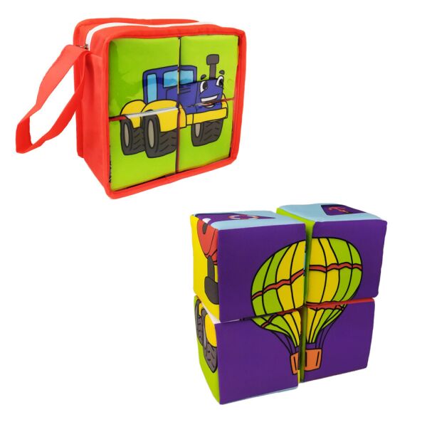 

Набор мягконабивных кубиков Конструктор Транспорт МС 090501-01