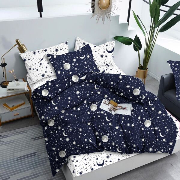 

Постельное белье Zastelli Stars on Blue бязь евро 200х220