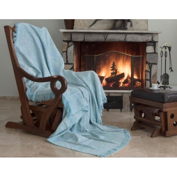 Плед хлопковый Eponj Home. Buldan Keten Linen su yesil-170х220