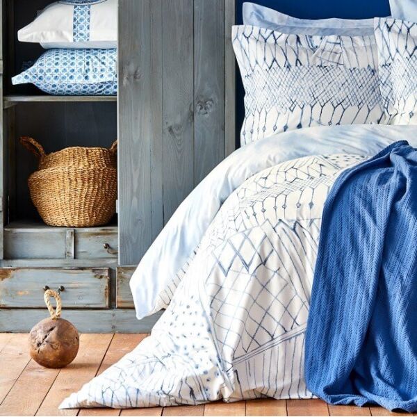 

Постельное белье Karaca Home. Ранфорс Lisle mavi -Полуторный