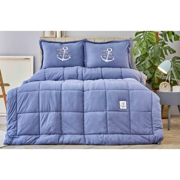 

Постельное белье с одеялом Karaca Home. Toffee indigo-Полуторный