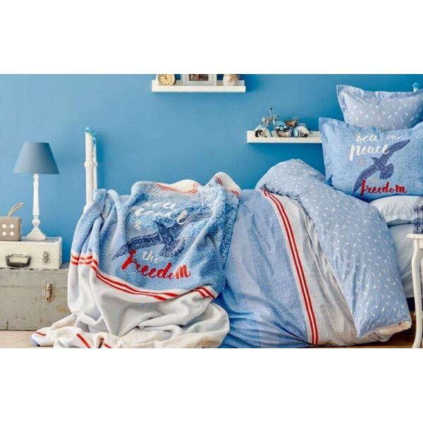 

Подростковое постельное белье Karaca Home. Ранфорс Freedom 2018-1--1,5-спальный подростковый