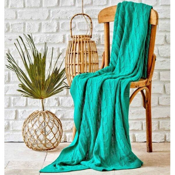 

Плед вязанный Karaca Home. Sofa yesil-130х170