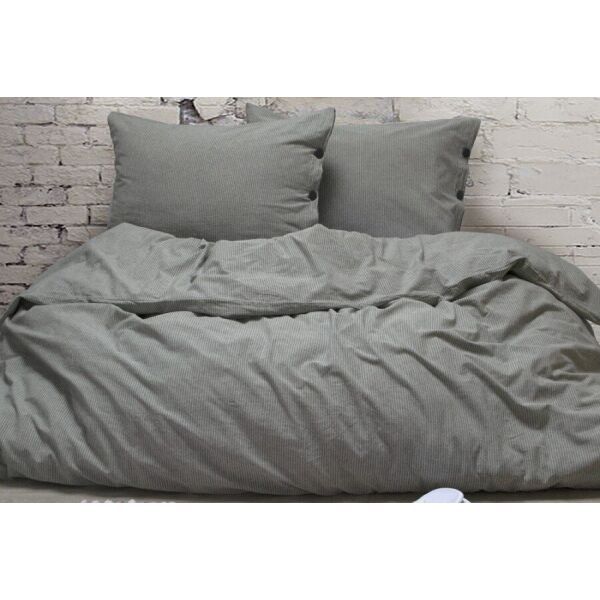 

Постельное белье Lotus. Washed cotton Daften antracite-Евро