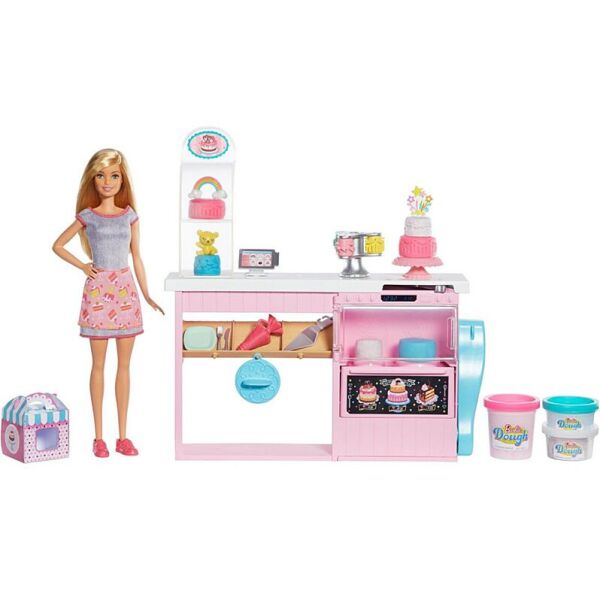 

Барби Набор для выпечки Barbie Playset Cake Decorating Molding Dough Mattel GFP59