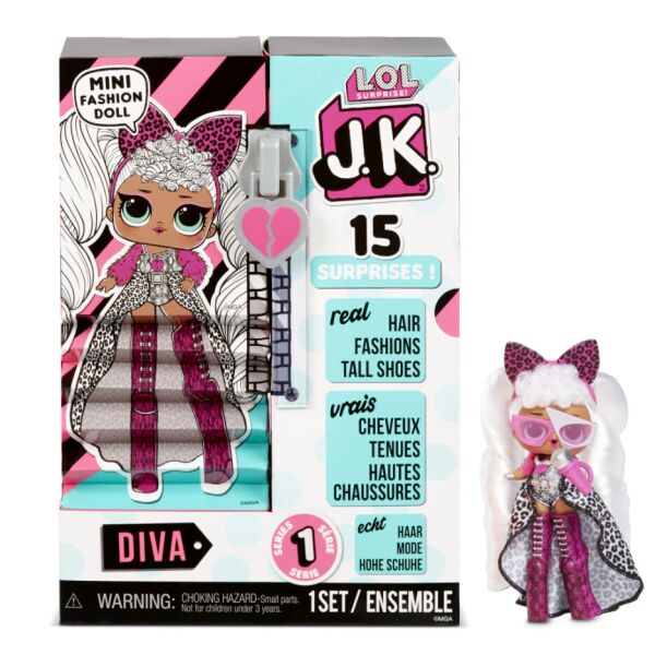 

Кукла ЛОЛ Дива Джей Кей +15 сюрпризов LOL Surprise J.K. Mini Fashion Doll Diva MGA 570752