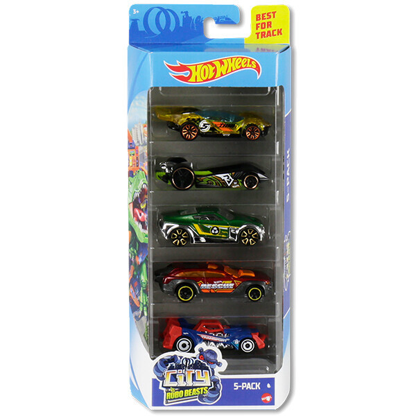 

Набор из 5 машинок Хот Вилс Сити Hot Wheels City Robo Beasts Mattel GHP63