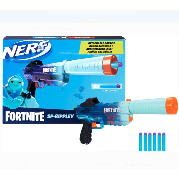 

Бластер Фортнайт с глушителем Рипли Nerf Fortnite SP-Rippley Blaster Hasbro F1035