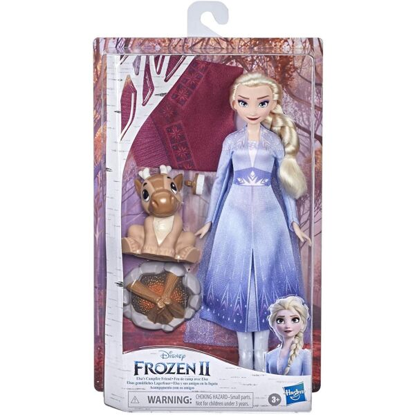 

Набор Кукла Эльза Уценка!!! 28 см с Оленем у костра Frozen 2 Elsa and Baby Reindeer campfire Hasbro BF1561