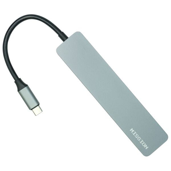 

USB C хаб MISSION Aluminum Type-C Hub Type-A HDMI 4K MicroSD SD Space Grey универсальный адаптер переходник