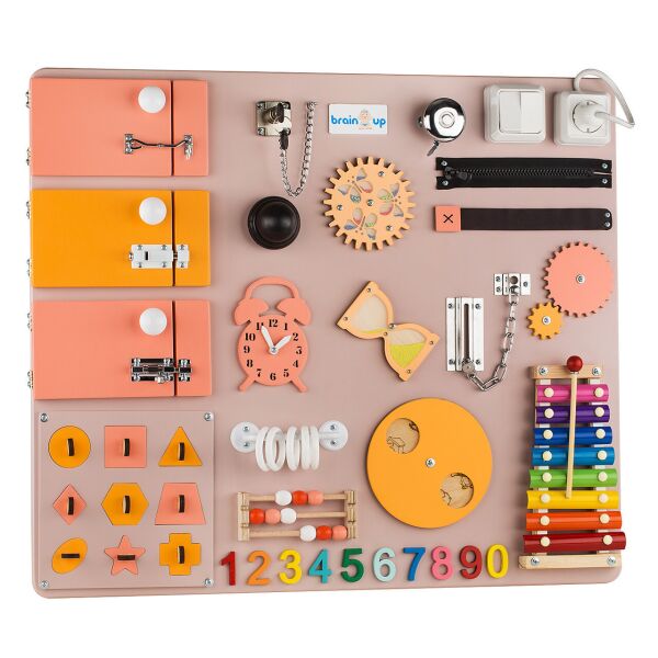 

Бизиборд BrainUp Smart Busy Board настольная развивающая игра доска из 30 деталей L60*70 см (6005_1)