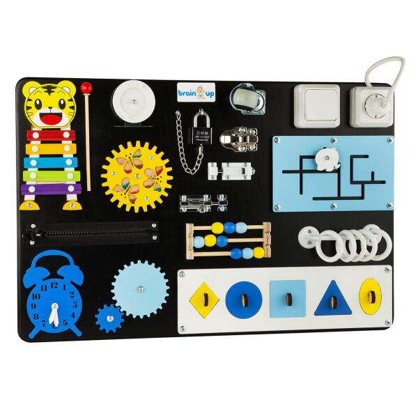 

Бизиборд BrainUp Smart Busy Board настольная развивающая игра доска из 18 деталей S40*60 см (6003_2)