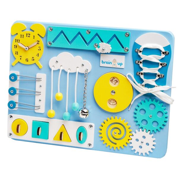 

Бизиборд BrainUp Smart Busy Board настольная развивающая игра доска из 9 деталей XS30*40 см (6002_5)