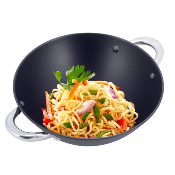 

Казан чугунный Wok для плова с антипригарным покрытием для индукции и газа 3,6 L KM-4806MR