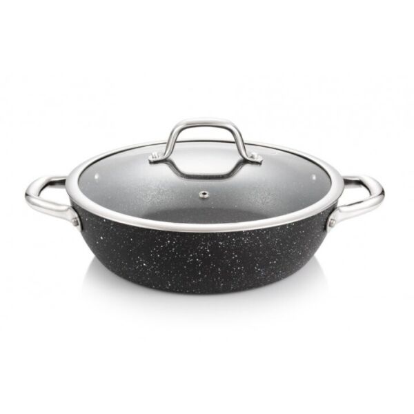 

Сковорода глубокая PRESIDENT Stone с крышкой 24 см 780352