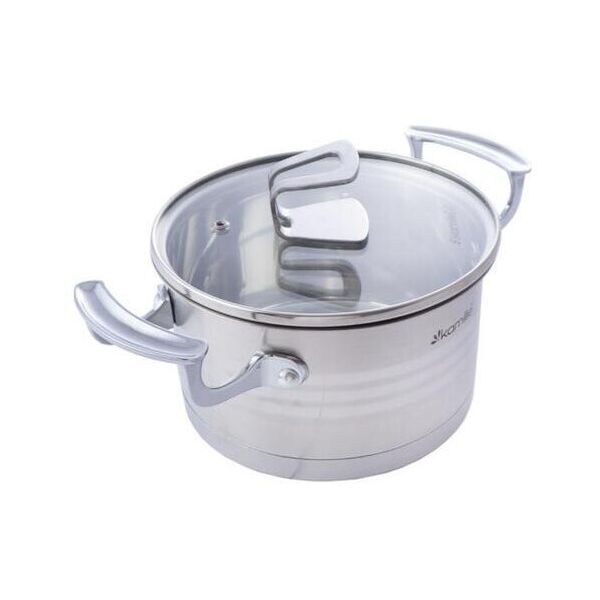 

Кастрюля Kamille из нержавеющей стали с крышкой 20х11см 3,1л MKM-5855