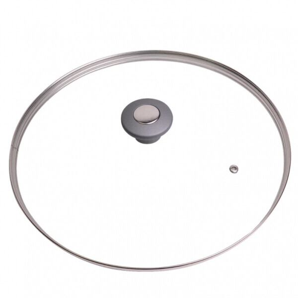 

Крышка стеклянная Kamille 30см с металлическим ободком KM-0827GR