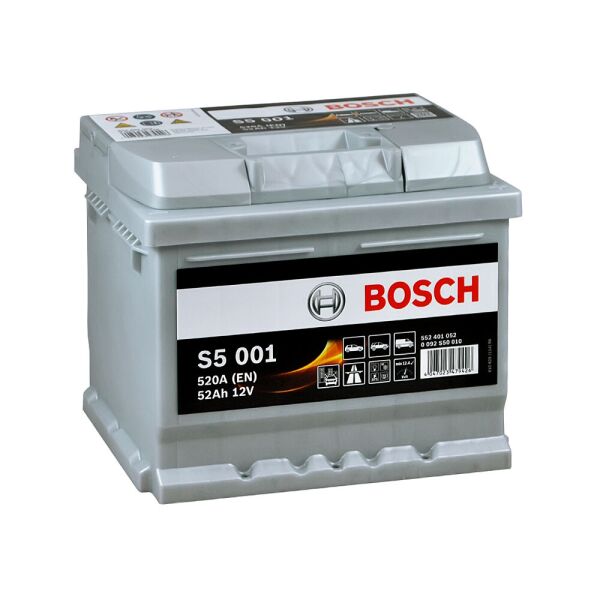

Автомобильный аккумулятор BOSCH (S50 010) 52Ah 520A R+