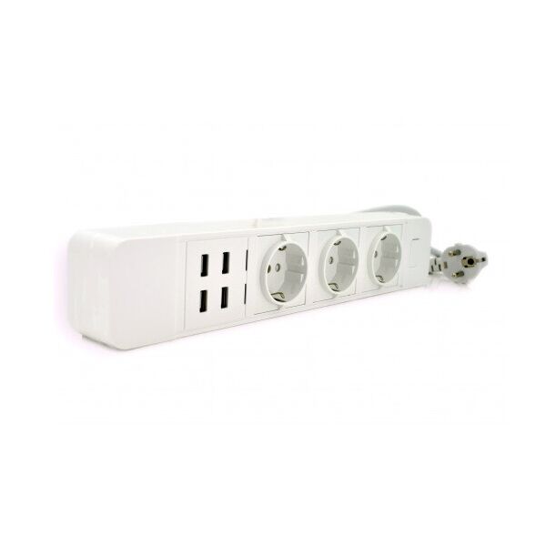 

Сетевой фильтр Voltronic WiFi (ТВ-Т09/17464) 3 розетки, 4 USB, 2 м, White