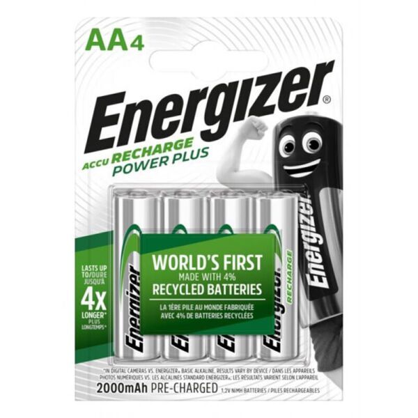 

Аккумуляторы Energizer Recharge Power Plus AA/HR6 LSD Ni-MH 2000 mAh BL 4шт
