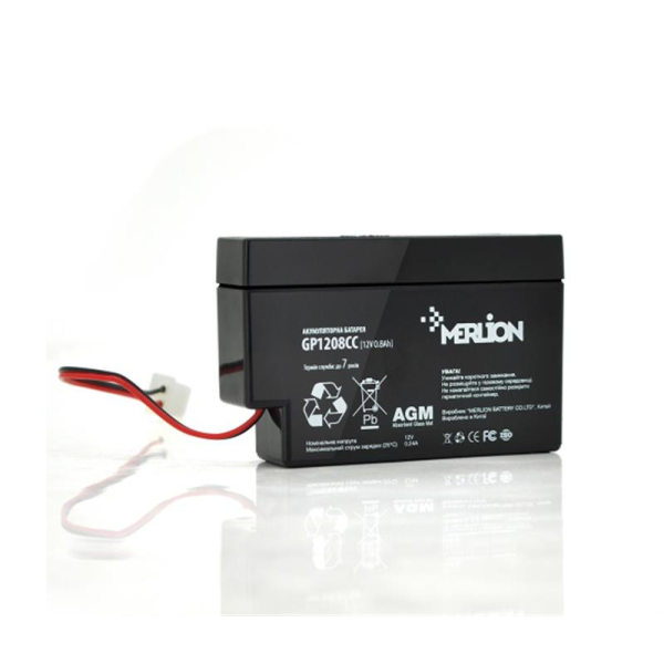 

Аккумуляторная батарея Merlion 12V 0.8AH (GP1208CC11696) AGM