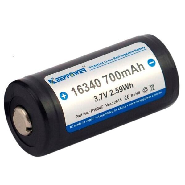 

Аккумулятор Keepower CR123A/16340 700mAh 2шт/уп
