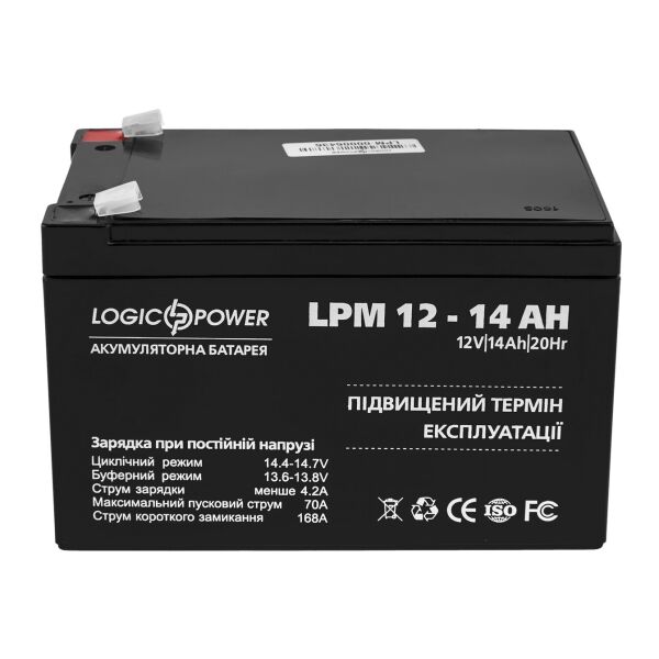 

Аккумуляторная батарея LogicPower LPM 12V 14AH (LPM 12 - 14 AH) AGM