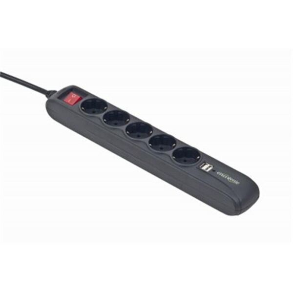 

Фильтр питания EnerGenie (SPG5-U2-5) 5 розеток, 2хUSB, 1.5 м, черный