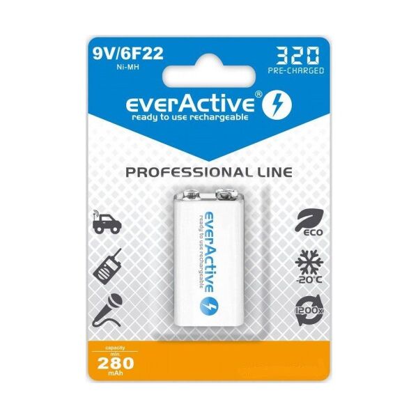 

Аккумулятор everActive 6LR61 320mAh BL 1шт