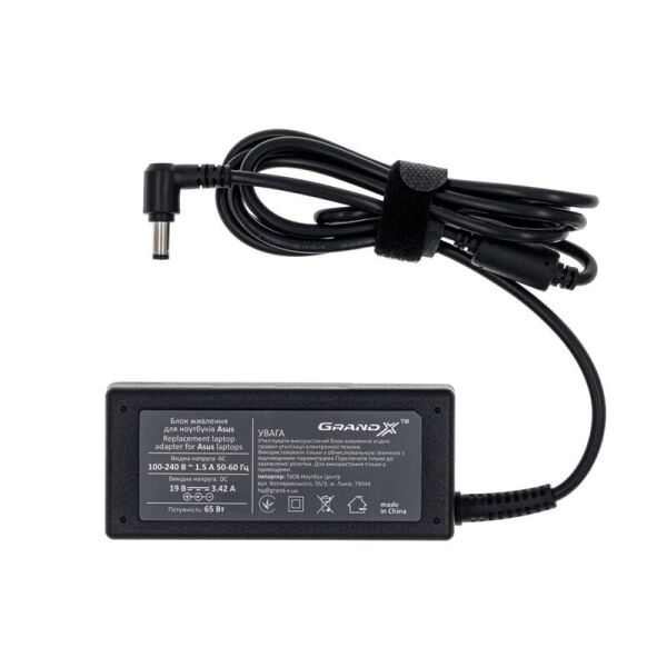 

Блок питания для ноутбука Grand-X 19V 3.42A 65W 5.5х2.5мм + каб.пит. (ACASL65W)