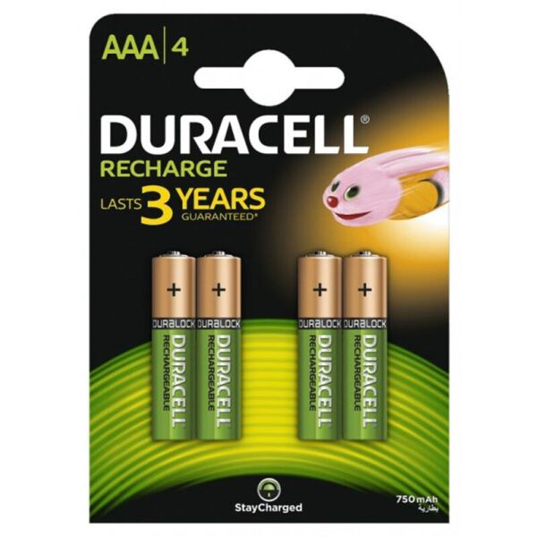 

Аккумулятор Duracell Recharge DC2400 Ni-MH AAA/HR03 750 mAh BL 4шт