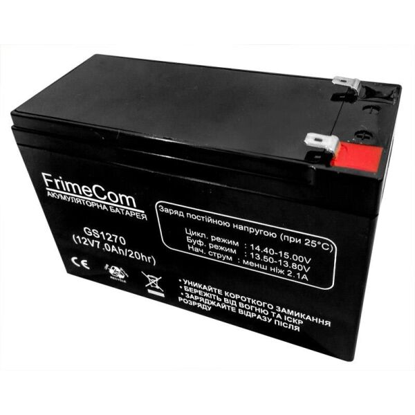 

Аккумуляторная батарея FrimeCom 12V 7AH (GS1270) AGM