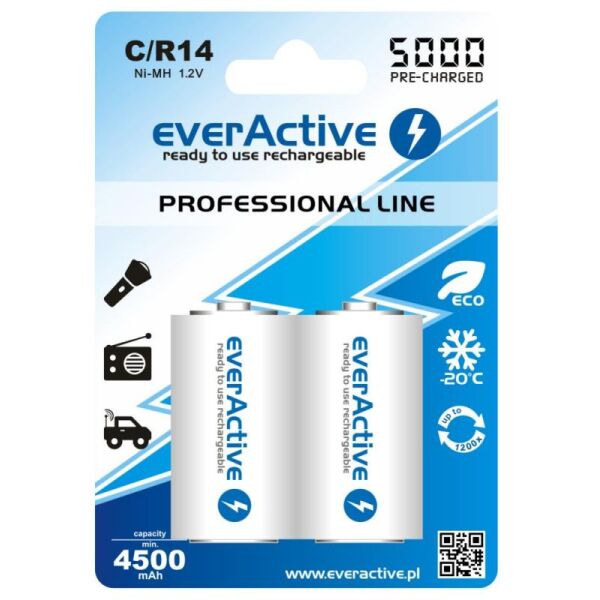 

Аккумулятор everActive С/HR14 5000mAh BL 2шт