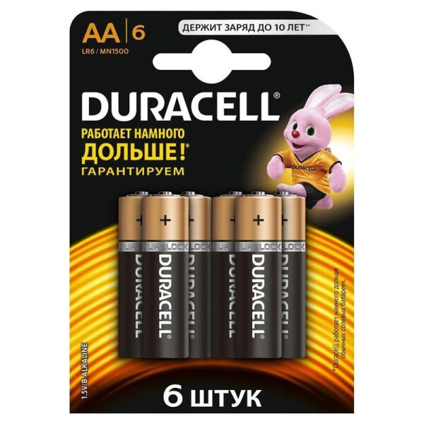 

Батарейка Duracell Duralock Basic AA/LR06 BL 6шт