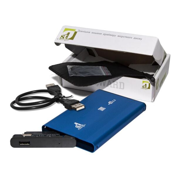 

Внешний карман 1StCharger SATA HDD/SSD 2.5", USB 2.0, Blue (HDE1STU2520BB)