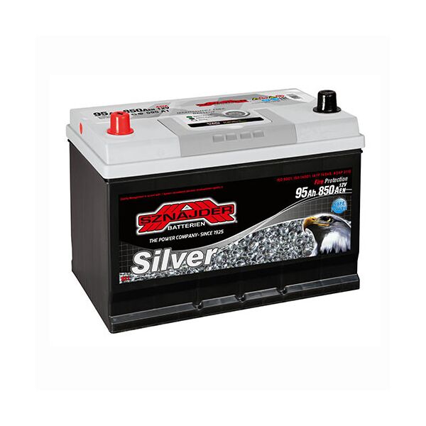 

Автомобильный аккумулятор SZNAJDER Silver Calcium Asia (595 A1) 95Аh 850А L+