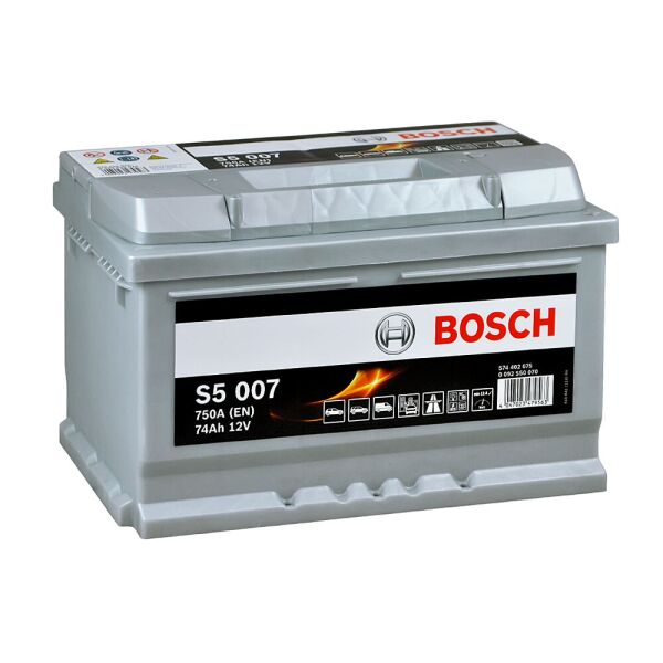 

Автомобильный аккумулятор BOSCH (S50 070) 74Ah 750A R+