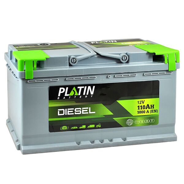 

Автомобильный аккумулятор PLATIN Silver Disel MF 110Ah 1000A R+