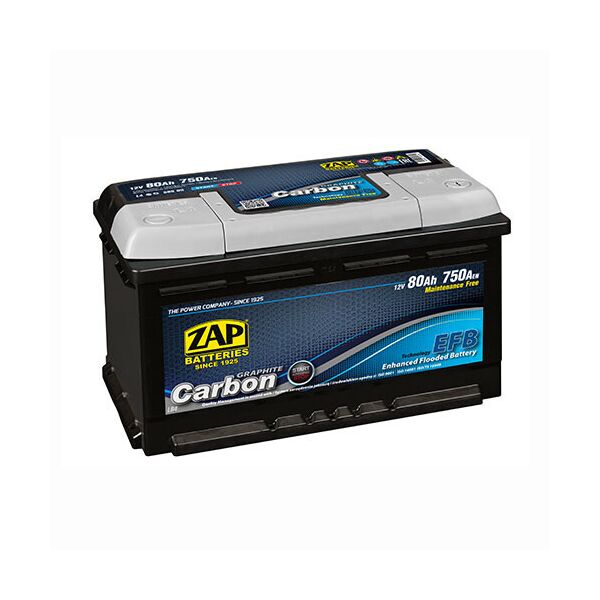 

Автомобильный аккумулятор ZAP Carbon Start Stop 80Аh 750А R+